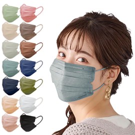 Iris Ohyama Mask, Non-woven Fabric, 60 Pieces, Soap, Regular Size (Width 16.5 cm), Pleated, Small Face, Ear Pain Relief