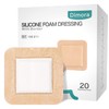 Dimora Silicone Foam Dressing with Border 20 Pack Adhesive 4"x4"