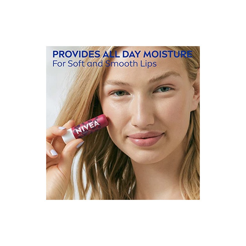 NIVEA Bálsamo labial vegano con aceite de semillas de acai