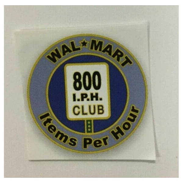 WALMART 800 Items Per Hour Cashier Lapel Pin Quality Metal
