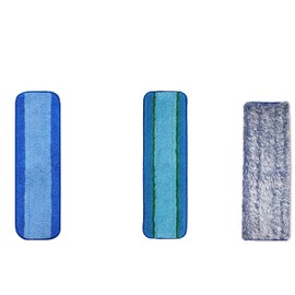 Mop Pads for Mop - 18 Inch - 3 Pack -Washable and Reusable,Microfiber Cleaning Pad,Microfiber Dusting Pad, For Use With Mop - Dual Zone Cleaning Design for Faster Cleanup