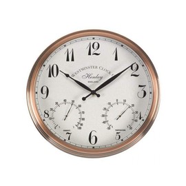 Outside In Henley Wall Clock & Thermometer 12"