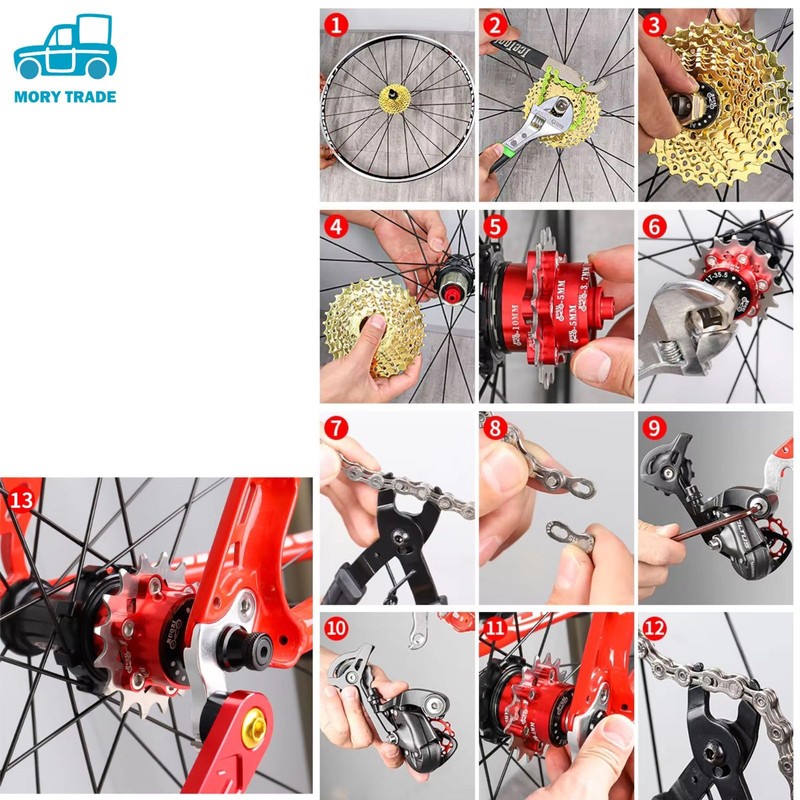 morytrade Single Speed Conversion Kit Cog Spacer Sprocket Shimano Free