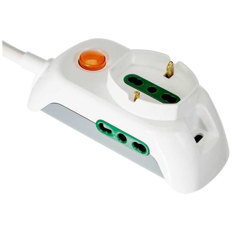 Vimar FP00511.C.B Universal Multi Socket with Light Switch, 2 Sockets,