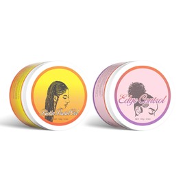 Joyeee Curl Styling Gel, Braid Twist Gel Edge Control Gel for Curly and Frizzy Hair, Strong Hold & No Residue, Tames Frizz & Edges, Ideal for Braiding, Twisting, Smooth Edges, 100 g x 2