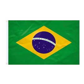 Brazilian Flag – HQ – Brazilian Flag – Reinforced Fabric – Durable Stitching – Bright Colours – Outdoor Indoor Flag – Integrated Eyelets – National Flag