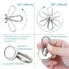 FPMYB Pack of 4 Magnetic Hooks, Extra Strong, 42 mm
