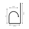 Electriduct Small Hook Channel Cable Raceway Desk Cord and Wire