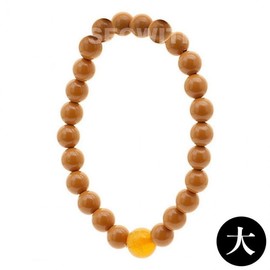 Buddhist Germanium Prayer Bead Bracelet (Large) (Brown)