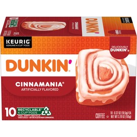 Dunkin' Bakery Series Cinnamon Coffee Roll Flavored Coffee, 10 Keurig K-Cup Pods