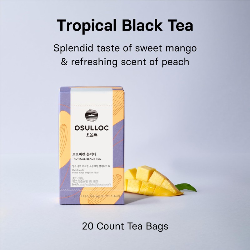 Osulloc Tropical Black Tea (Tropical Mango & Peach Flavor), Premium