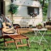 TeoKJ Folding Outdoor Side Tables, Anti Rust Small Patio Table