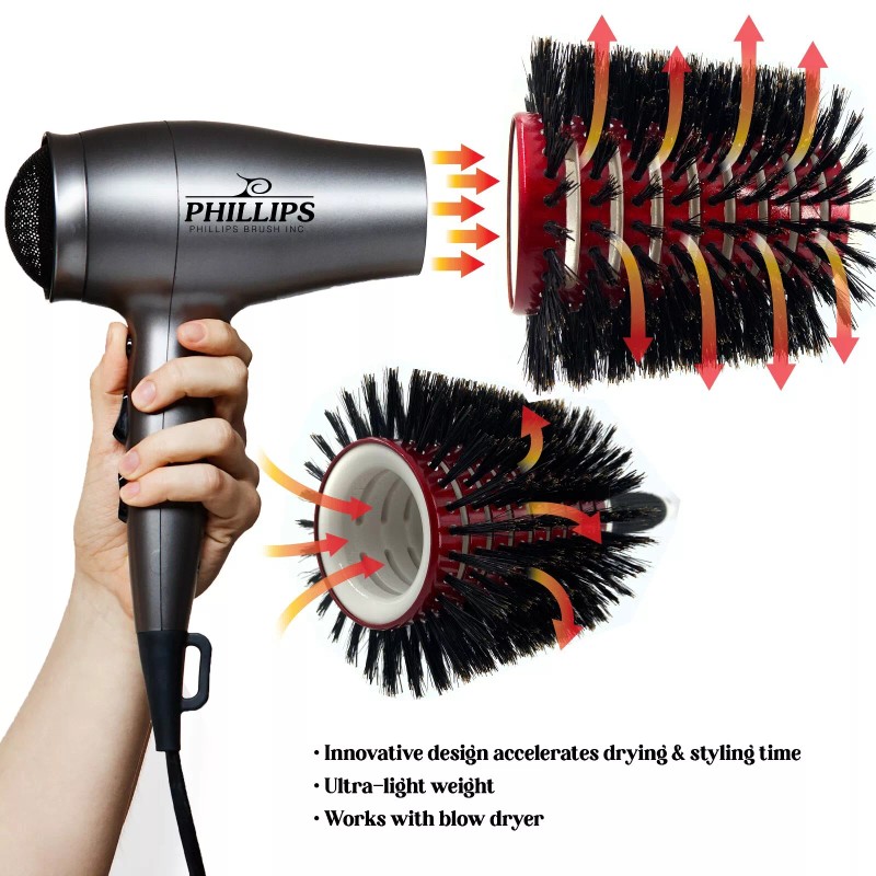 Phillips Brush Luxe Tourmaline Monster Vent 4 Professional Hair Brush