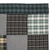 VHC Brands, Pine Grove Plaid Patchwork Shower Curtain, Green, 72x72