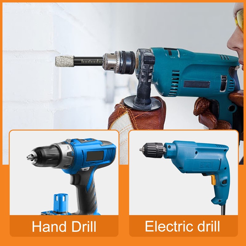 5 Packs Dry Diamond Drill Bits Set 3/8" 10mm Vacuum