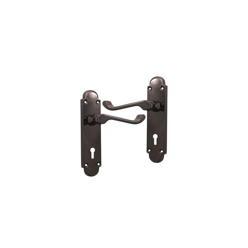Infinity Decor Victorian Scroll Curved Lever Lock Door Handle on