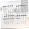 Mikinona 20pcs U Shaped Rhinestone Hairpins Elegant DIY Hair Accessories