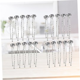 Mikinona 20pcs U Shaped Rhinestone Hairpins Elegant DIY Hair Accessories for Women Durable Headwear for Daily Use and Special Occasions
