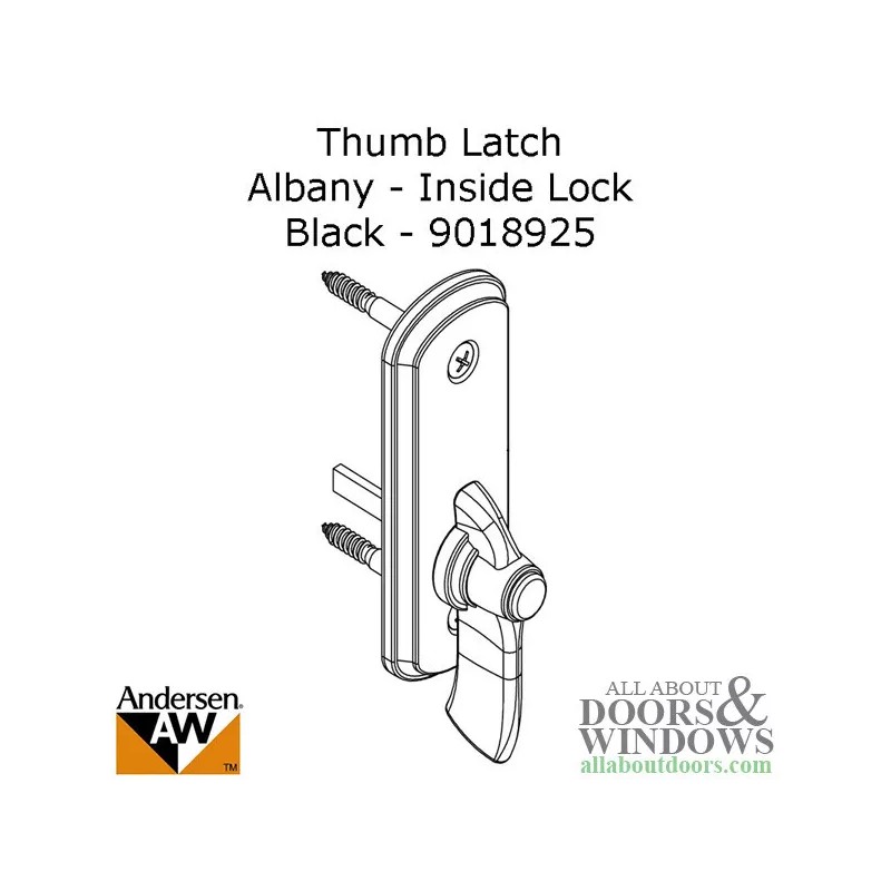 Andersen Thumb Latch For Sliding Doors Albany Black Inside Thumb