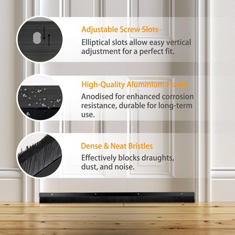 3 Pack Retsun Door Brush Sweep, 1.5 in x 39.37