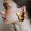 ONLYJUMP 3D Large Flower Earrings for Women Chic Petal Statement