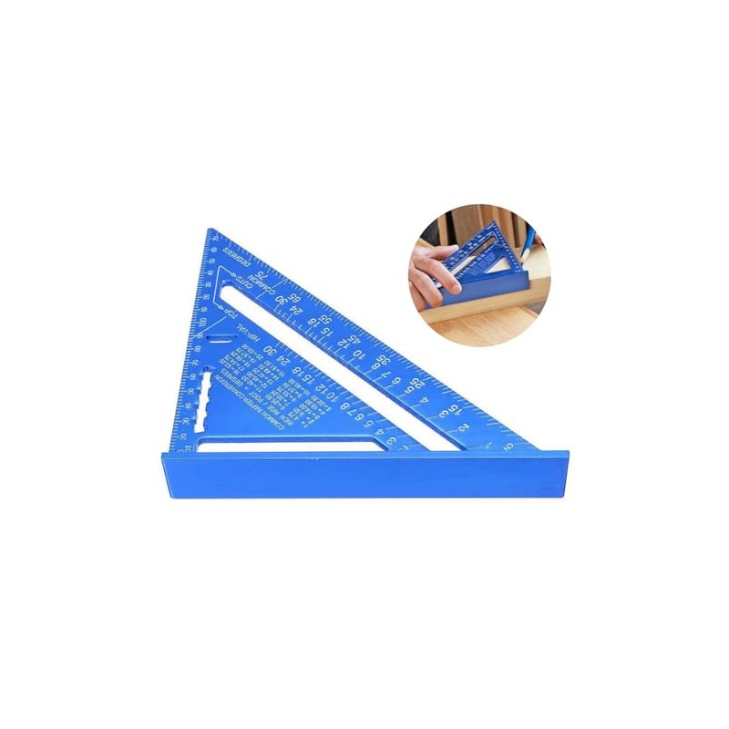 7'' Aluminum Speed Squar-e, 180mm Woodworking Speed Squar-e Metric Thickened