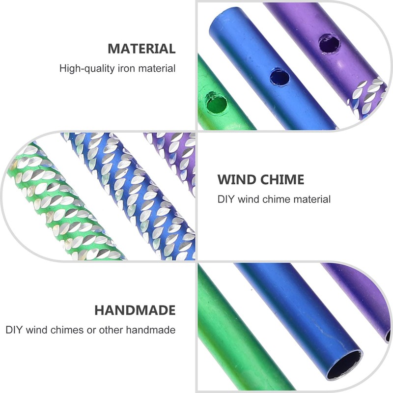 YARNOW 50 pcs Aluminum Wind Chime Tube Aluminum Wind Chime