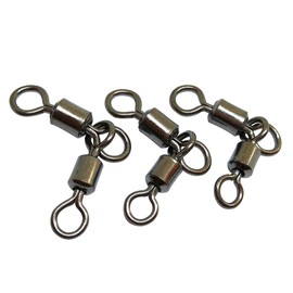 50 Pieces/Bag 3-Way Fishing Swivels, Parent-child Salcan, Value, Trimatted Sarkan, Snap Sarkan Lure, High Strength, Corrosion Resistant, Stainless Steel Copper Alloy Fishing Salkan (2/0 x 1/0#, Length: 10.0 inches (27 mm), Breaking Strength: 110.2 lbs (5