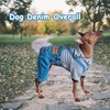 FLAdorepet Classic Dog Denim Jumpsuit Overalls,Dog Pet Cat Jeans Pants