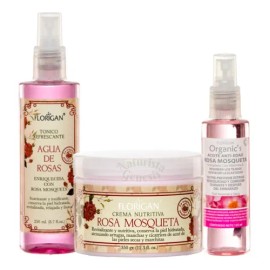 Crema Rosa Mosqueta 350 G + Agua De Rosas + Aceite Anti Edad