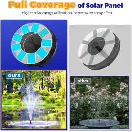 Kaniapu Floating Bird Bath Pump: Solar Vertical Fountain for Gardens, Ponds