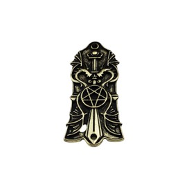 Guyker 1 Pcs Guitar Head Cover 2 Holes, Zinc alloy Guitar Truss Rod Cover for LP Style Guitar Accessories Parts, JA2003, Ancient Gold