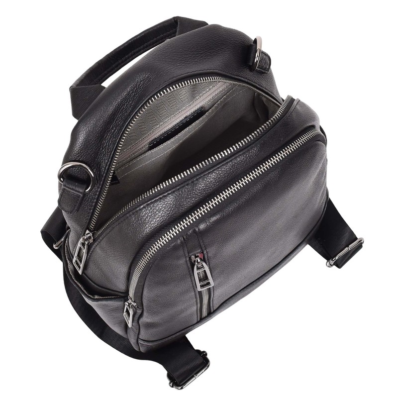 House of Luggage Small Size Womens Genuine Leather Fashion Backpack