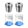 sourcing map 2pcs ER32 Spring Collet 10mm Chuck 0.008 High