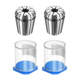 sourcing map 2pcs ER32 Spring Collet 10mm Chuck 0.008 High Precision 65Mn Spring Steel for CNC Milling Lathe Tool Engraving Machine