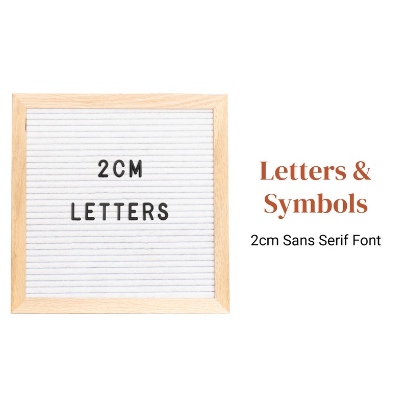 Stiles 122 2cm Standard Letters for Letter Boards, Plastic, Changeable