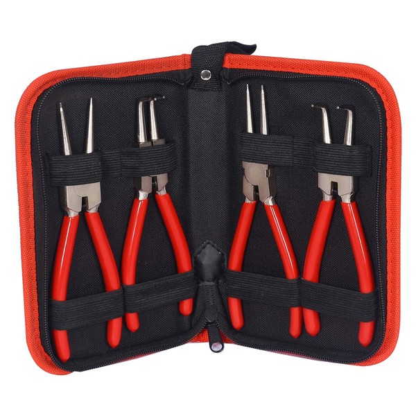 XPOtool Snap Ring Pliers Set of 4, 90° Angle and