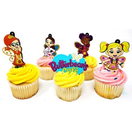 Butterbean's Cafe Cupcake Topper Set Featuring Butterbean, Dazzle, Poppy, Cricket and Friends