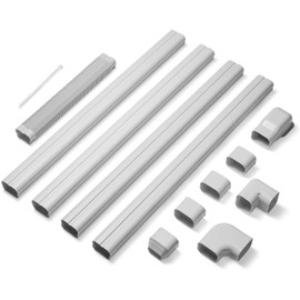 TURBRO 3 W 14 L Decorative PVC Line Cover Kit for Mini Split and Central Air Conditioners, AC Heat Pumps Systems