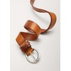 s.Oliver Women's Full Grain Leather Belt - Brown (Brown 8786)