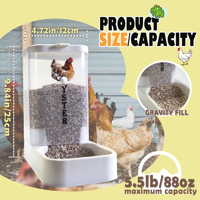 5.5lb Grit Oyster Shell for Chickens Feeder: Chicken Coop Accessories