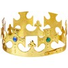 Plastic Jeweled King's Crown (gold) Party Accessory (1 count) (1/Pkg)