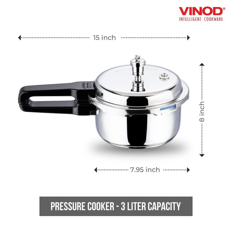 Vinod Pressure Cooker Stainless Steel – Outer Lid - 3