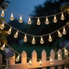 Vigdur Solar String Lights Outdoor, 15ft Globe String Lights with