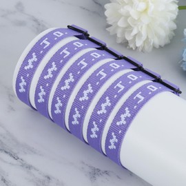 6PCS WWJD Christian Bracelet for Women Men, Christian Jesus Gifts Adjustable Wristbands Pack, WWJD Bracelets Bulk - What Would Jesus Do Bracelet, 6 Purple