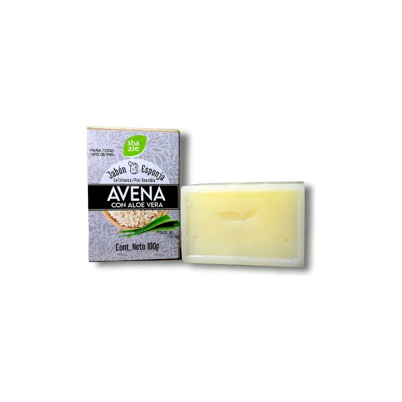 Jabón Esponja Shanaturals Avena Sábila Aloe Vera Natural 100g