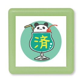 Kao Kodomono Stamp N Mini Pong Stamp Ready/Panda/Ink Color: Midori/0550-011