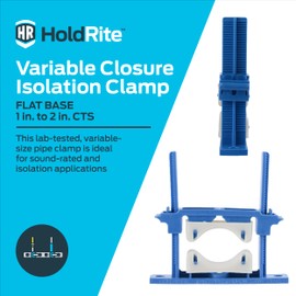 HoldRite 1 Inch - 2 Inch CTS/IPS Variable Isolation Clamp, PEX, PE-RT, Copper, CPVC, 285-H
