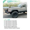 PWOBVZ White LED Front Side Marker Light for Jeep Cherokee