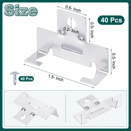 PATIKIL 40 Pcs Recessed Light Clips Downlight Housing C Clips, 304 Stainless Steel Can Light Clip with Fixture Screws for 5 to 6 Inch Retrofit Cans Down Light Recessed Lighting